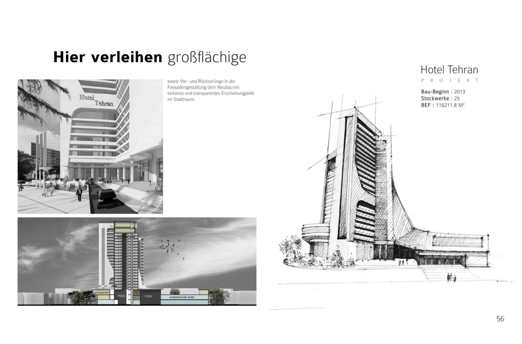 Hotel Tehran – Baubeginn 2013 · 25 Stockwerke · 116.211,8 m² BGF