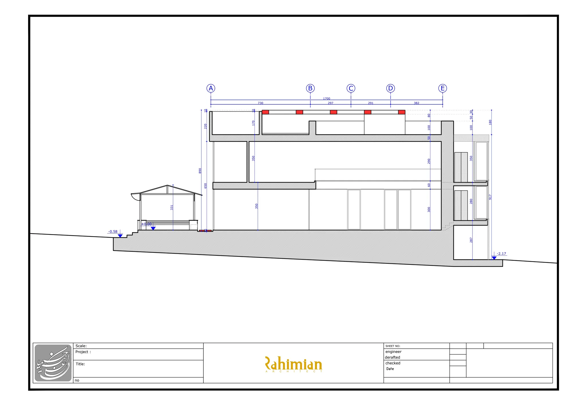 Ferienhaus – Planzeichnung