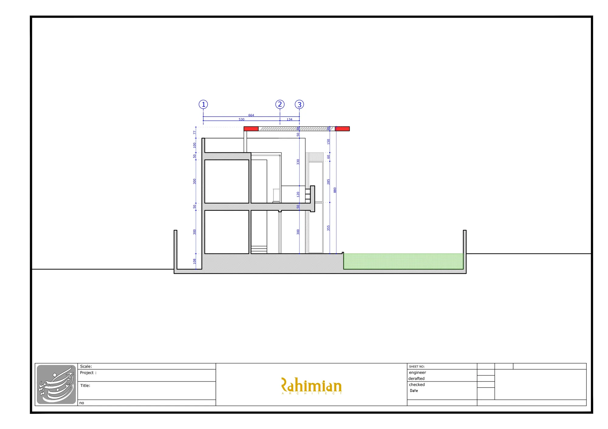 Ferienhaus – Planzeichnung
