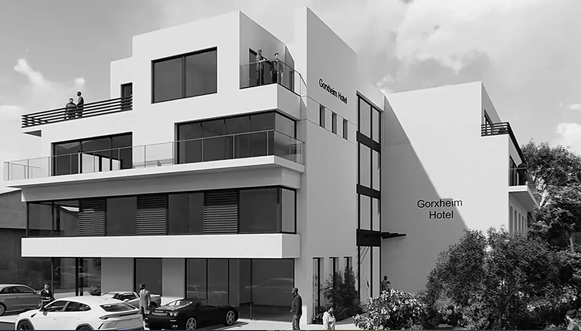 Hotelentwurf in Gorxheimertal, Hauptstraße, MR Architekten
