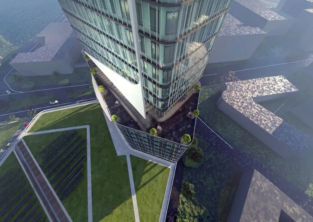 Fassadenstudie für den Porsche Design Tower am Stuttgarter Pragsattel, Konzept MR Architekten