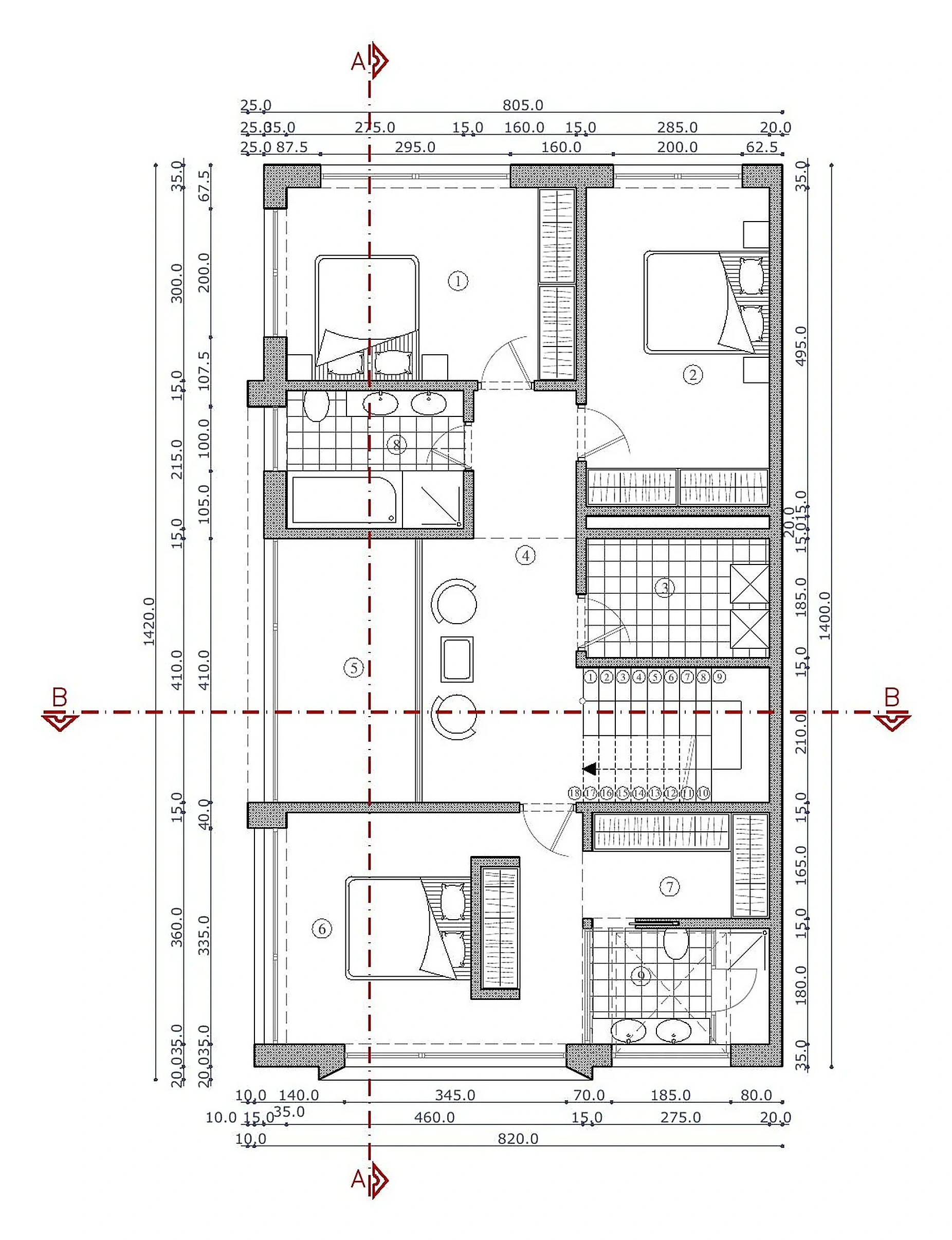 Wohnhäuser in Weinheim – Stadtvilla & Einfamilienhaus mit Garage – Planzeichnung